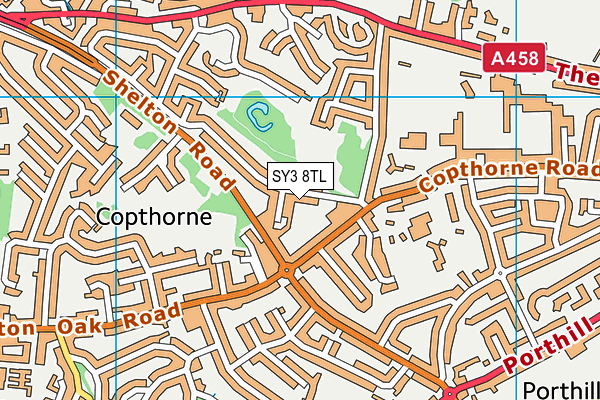 SY3 8TL map - OS VectorMap District (Ordnance Survey) SY3 8TL map - OS VectorMap District (Ordnance Survey)