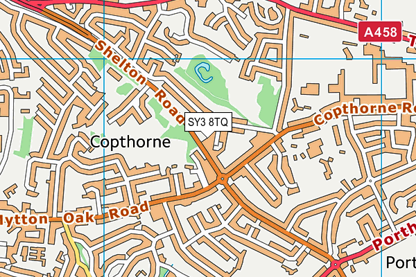SY3 8TQ map - OS VectorMap District (Ordnance Survey)