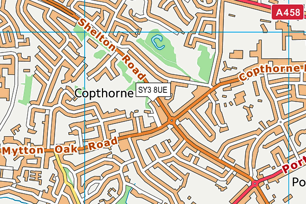 SY3 8UE map - OS VectorMap District (Ordnance Survey) SY3 8UE map - OS VectorMap District (Ordnance Survey)
