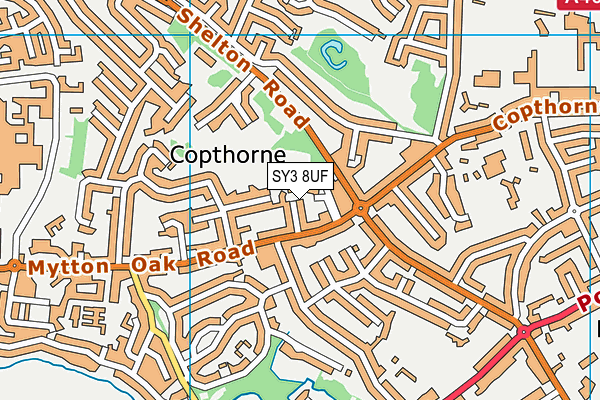 SY3 8UF map - OS VectorMap District (Ordnance Survey) SY3 8UF map - OS VectorMap District (Ordnance Survey)