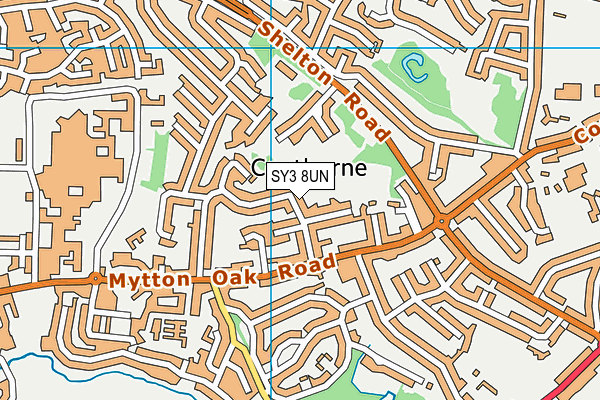 SY3 8UN map - OS VectorMap District (Ordnance Survey) SY3 8UN map - OS VectorMap District (Ordnance Survey)