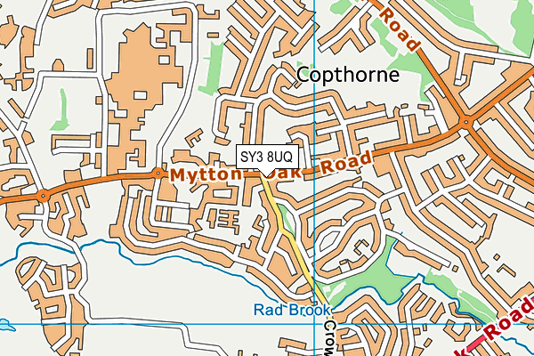 SY3 8UQ map - OS VectorMap District (Ordnance Survey) SY3 8UQ map - OS VectorMap District (Ordnance Survey)