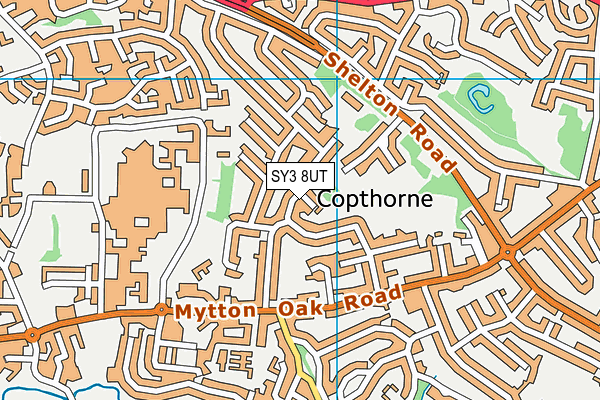 SY3 8UT map - OS VectorMap District (Ordnance Survey) SY3 8UT map - OS VectorMap District (Ordnance Survey)