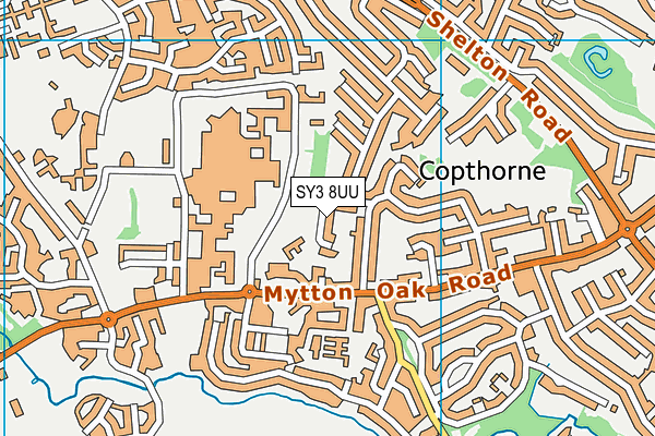 SY3 8UU map - OS VectorMap District (Ordnance Survey) SY3 8UU map - OS VectorMap District (Ordnance Survey)
