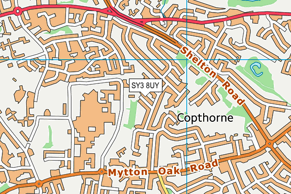 SY3 8UY map - OS VectorMap District (Ordnance Survey)
