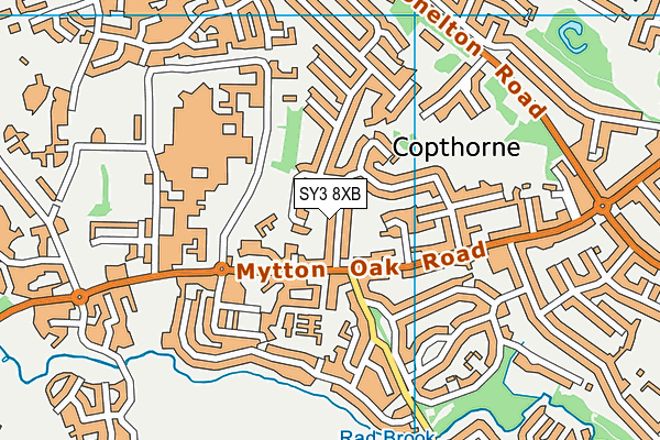 SY3 8XB map - OS VectorMap District (Ordnance Survey) SY3 8XB map - OS VectorMap District (Ordnance Survey)