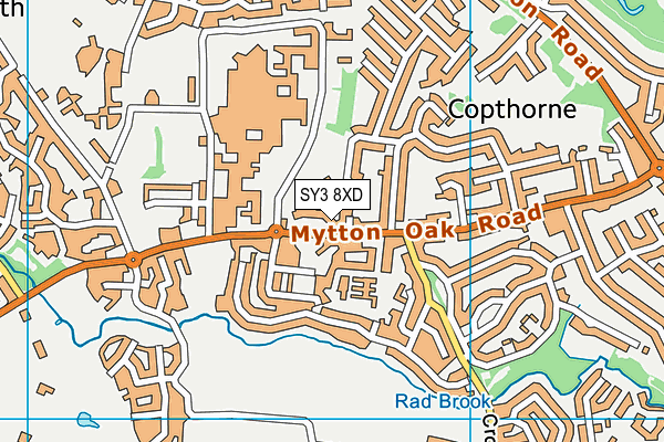 SY3 8XD map - OS VectorMap District (Ordnance Survey) SY3 8XD map - OS VectorMap District (Ordnance Survey)