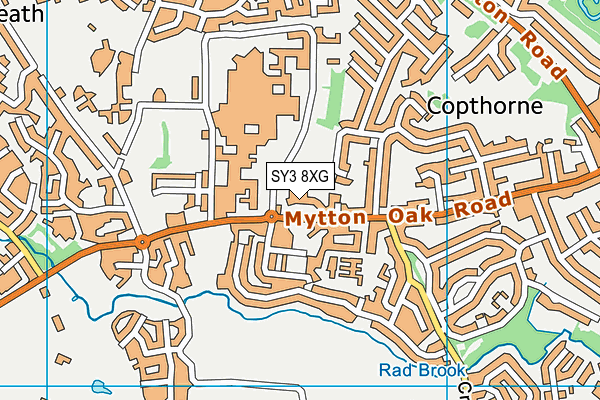 SY3 8XG map - OS VectorMap District (Ordnance Survey) SY3 8XG map - OS VectorMap District (Ordnance Survey)