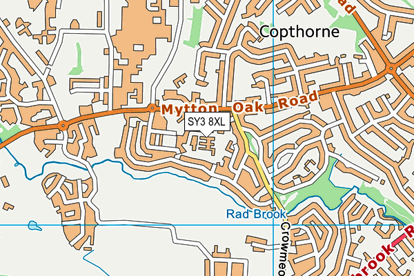 SY3 8XL map - OS VectorMap District (Ordnance Survey) SY3 8XL map - OS VectorMap District (Ordnance Survey)