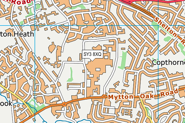 SY3 8XQ map - OS VectorMap District (Ordnance Survey) SY3 8XQ map - OS VectorMap District (Ordnance Survey)