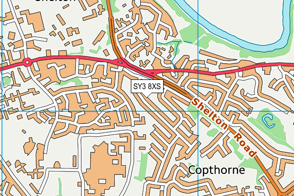 SY3 8XS map - OS VectorMap District (Ordnance Survey) SY3 8XS map - OS VectorMap District (Ordnance Survey)
