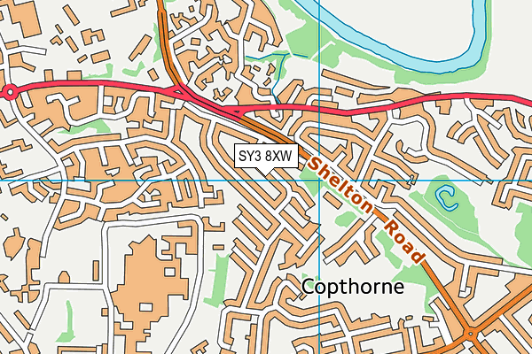 SY3 8XW map - OS VectorMap District (Ordnance Survey) SY3 8XW map - OS VectorMap District (Ordnance Survey)