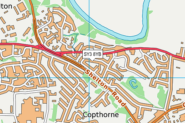 SY3 8YB map - OS VectorMap District (Ordnance Survey) SY3 8YB map - OS VectorMap District (Ordnance Survey)