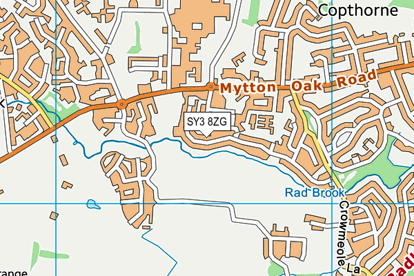 SY3 8ZG map - OS VectorMap District (Ordnance Survey) SY3 8ZG map - OS VectorMap District (Ordnance Survey)