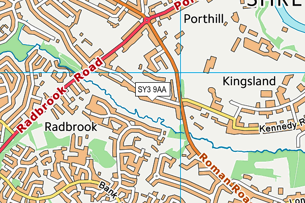 SY3 9AA map - OS VectorMap District (Ordnance Survey) SY3 9AA map - OS VectorMap District (Ordnance Survey)