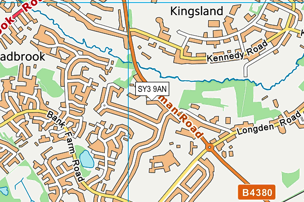 SY3 9AN map - OS VectorMap District (Ordnance Survey)