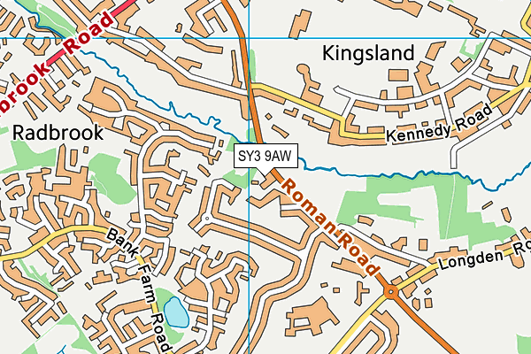 SY3 9AW map - OS VectorMap District (Ordnance Survey) SY3 9AW map - OS VectorMap District (Ordnance Survey)