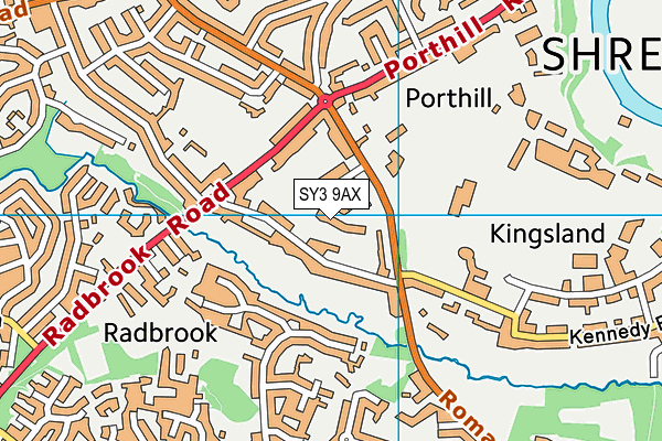 SY3 9AX map - OS VectorMap District (Ordnance Survey) SY3 9AX map - OS VectorMap District (Ordnance Survey)