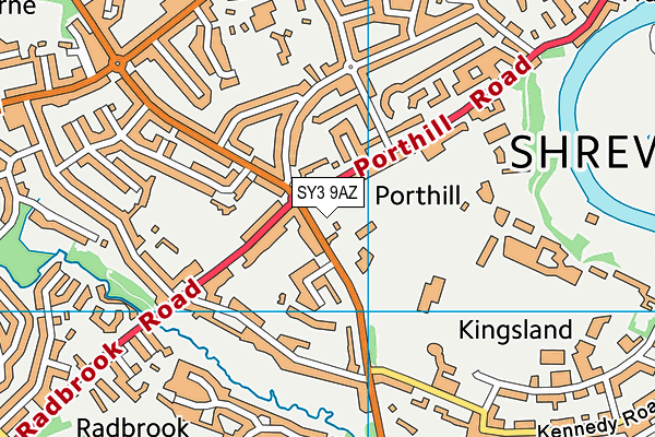 SY3 9AZ map - OS VectorMap District (Ordnance Survey)