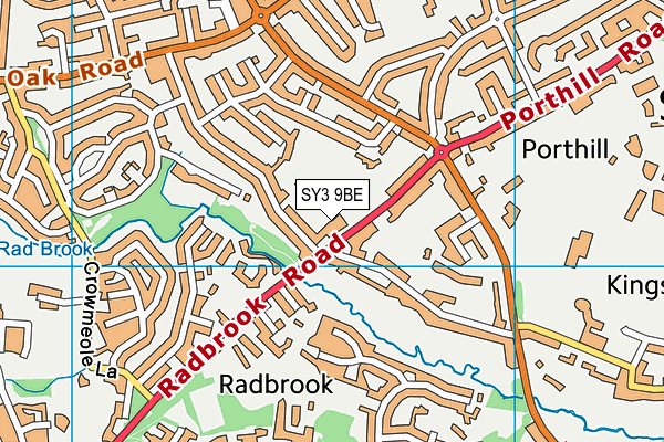 SY3 9BE map - OS VectorMap District (Ordnance Survey)