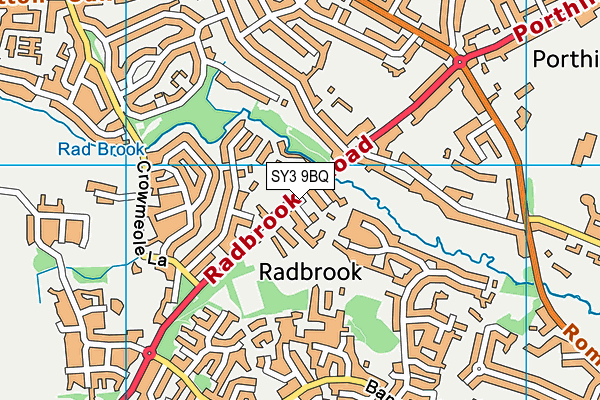 SY3 9BQ map - OS VectorMap District (Ordnance Survey) SY3 9BQ map - OS VectorMap District (Ordnance Survey)