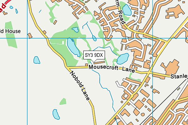 SY3 9DX map - OS VectorMap District (Ordnance Survey)