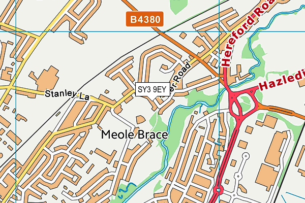SY3 9EY map - OS VectorMap District (Ordnance Survey) SY3 9EY map - OS VectorMap District (Ordnance Survey)