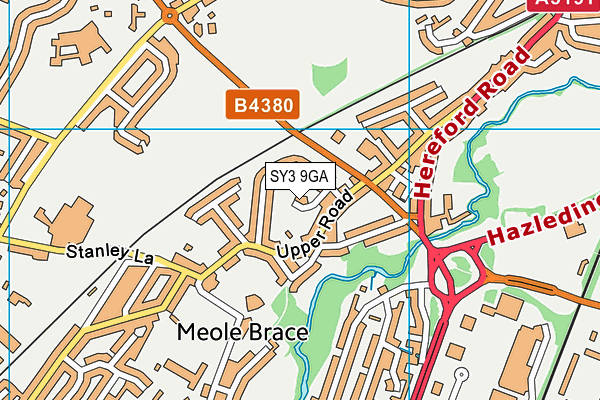 SY3 9GA map - OS VectorMap District (Ordnance Survey) SY3 9GA map - OS VectorMap District (Ordnance Survey)