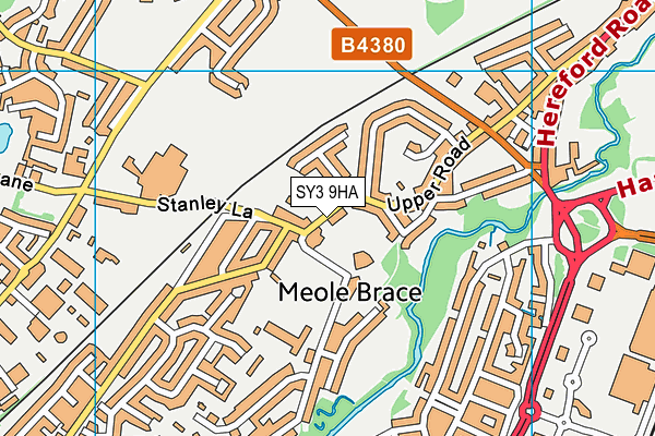SY3 9HA map - OS VectorMap District (Ordnance Survey) SY3 9HA map - OS VectorMap District (Ordnance Survey)