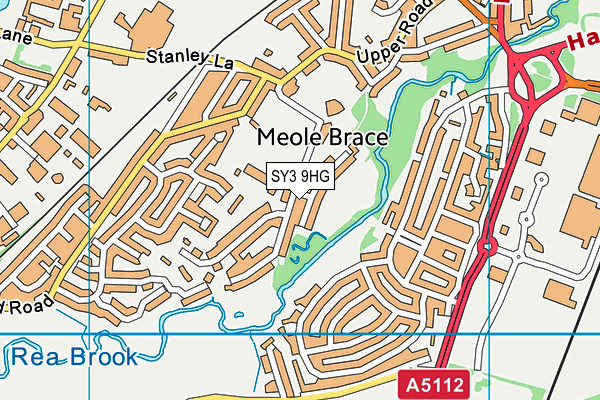 SY3 9HG map - OS VectorMap District (Ordnance Survey)