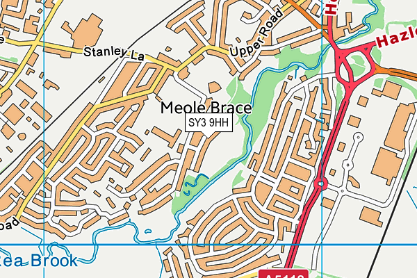 SY3 9HH map - OS VectorMap District (Ordnance Survey)
