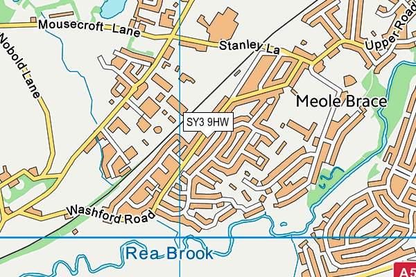 SY3 9HW map - OS VectorMap District (Ordnance Survey) SY3 9HW map - OS VectorMap District (Ordnance Survey)