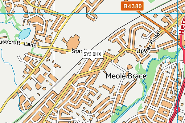 SY3 9HX map - OS VectorMap District (Ordnance Survey) SY3 9HX map - OS VectorMap District (Ordnance Survey)