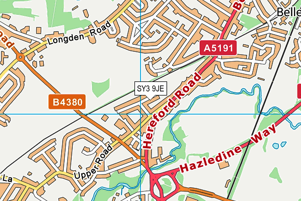 SY3 9JE map - OS VectorMap District (Ordnance Survey) SY3 9JE map - OS VectorMap District (Ordnance Survey)