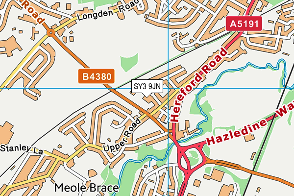 SY3 9JN map - OS VectorMap District (Ordnance Survey) SY3 9JN map - OS VectorMap District (Ordnance Survey)
