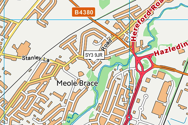 SY3 9JR map - OS VectorMap District (Ordnance Survey) SY3 9JR map - OS VectorMap District (Ordnance Survey)