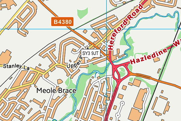 SY3 9JT map - OS VectorMap District (Ordnance Survey) SY3 9JT map - OS VectorMap District (Ordnance Survey)