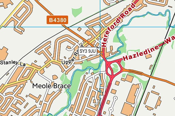 SY3 9JU map - OS VectorMap District (Ordnance Survey) SY3 9JU map - OS VectorMap District (Ordnance Survey)