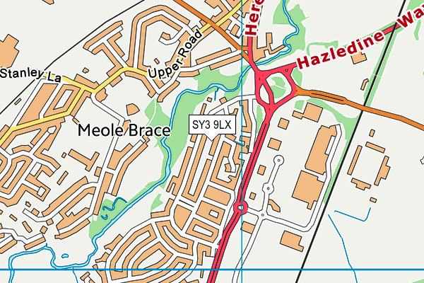 SY3 9LX map - OS VectorMap District (Ordnance Survey) SY3 9LX map - OS VectorMap District (Ordnance Survey)