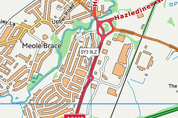SY3 9LZ map - OS VectorMap District (Ordnance Survey) SY3 9LZ map - OS VectorMap District (Ordnance Survey)