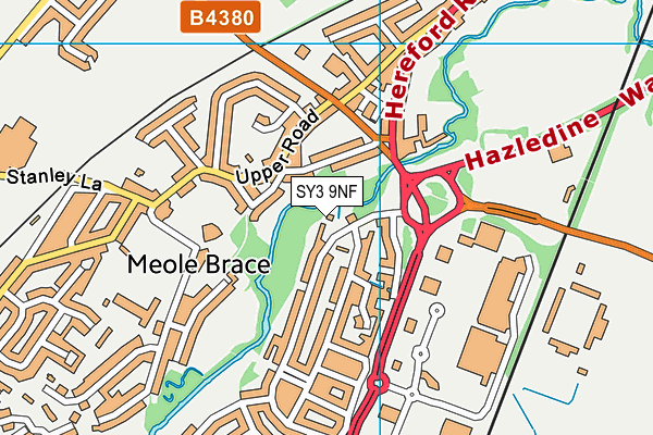 SY3 9NF map - OS VectorMap District (Ordnance Survey) SY3 9NF map - OS VectorMap District (Ordnance Survey)