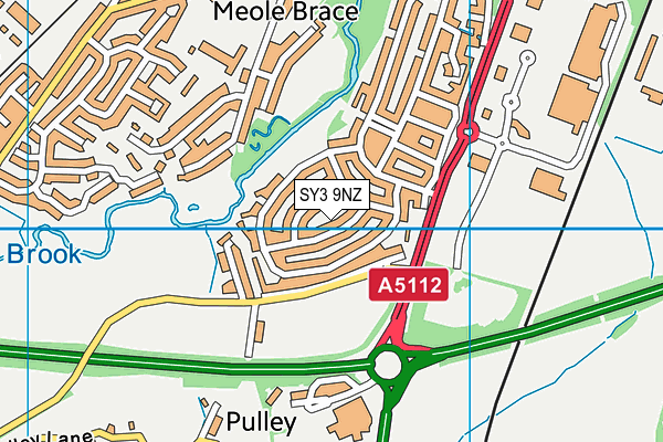SY3 9NZ map - OS VectorMap District (Ordnance Survey) SY3 9NZ map - OS VectorMap District (Ordnance Survey)