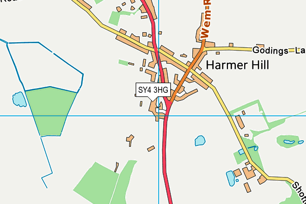 SY4 3HG map - OS VectorMap District (Ordnance Survey) SY4 3HG map - OS VectorMap District (Ordnance Survey)