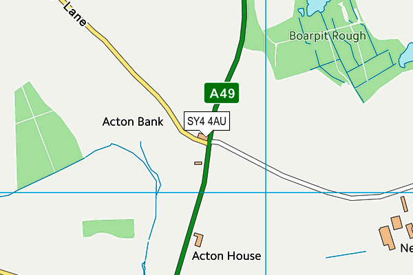 SY4 4AU map - OS VectorMap District (Ordnance Survey) SY4 4AU map - OS VectorMap District (Ordnance Survey)