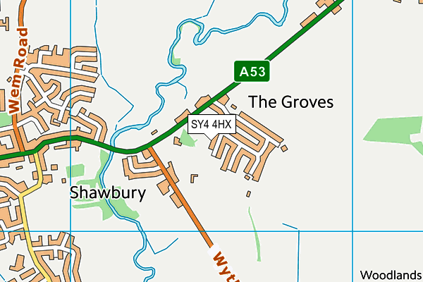 SY4 4HX map - OS VectorMap District (Ordnance Survey) SY4 4HX map - OS VectorMap District (Ordnance Survey)