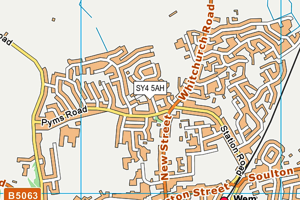 SY4 5AH map - OS VectorMap District (Ordnance Survey) SY4 5AH map - OS VectorMap District (Ordnance Survey)