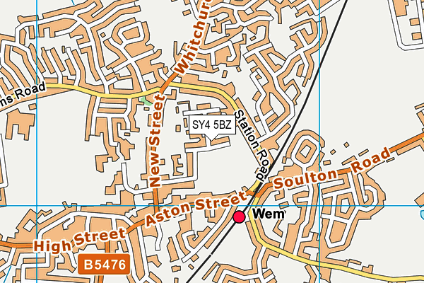 SY4 5BZ map - OS VectorMap District (Ordnance Survey) SY4 5BZ map - OS VectorMap District (Ordnance Survey)