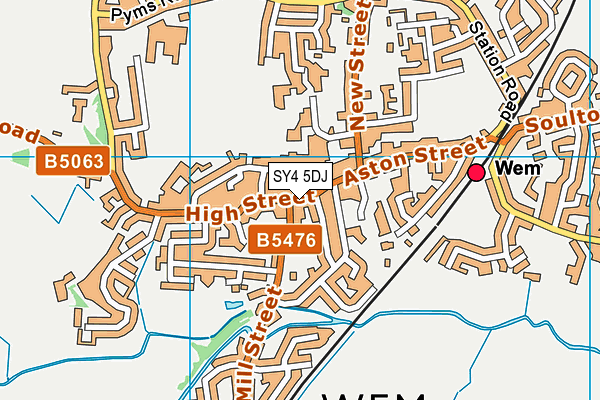 SY4 5DJ map - OS VectorMap District (Ordnance Survey) SY4 5DJ map - OS VectorMap District (Ordnance Survey)