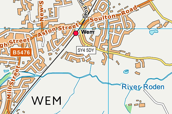 SY4 5DY map - OS VectorMap District (Ordnance Survey) SY4 5DY map - OS VectorMap District (Ordnance Survey)