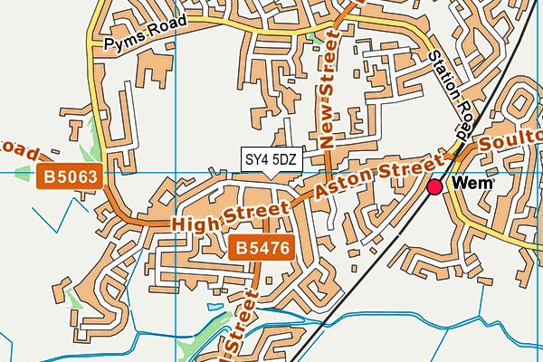 SY4 5DZ map - OS VectorMap District (Ordnance Survey) SY4 5DZ map - OS VectorMap District (Ordnance Survey)